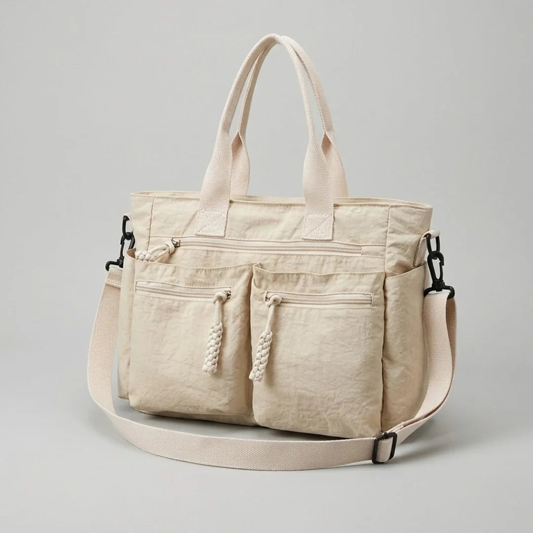 Nylon Tote Bag for Women - 2025 New Fashion Large Capacity Multi-Pocket Shoulder Bag/Crossbody Bag/Travel Bag