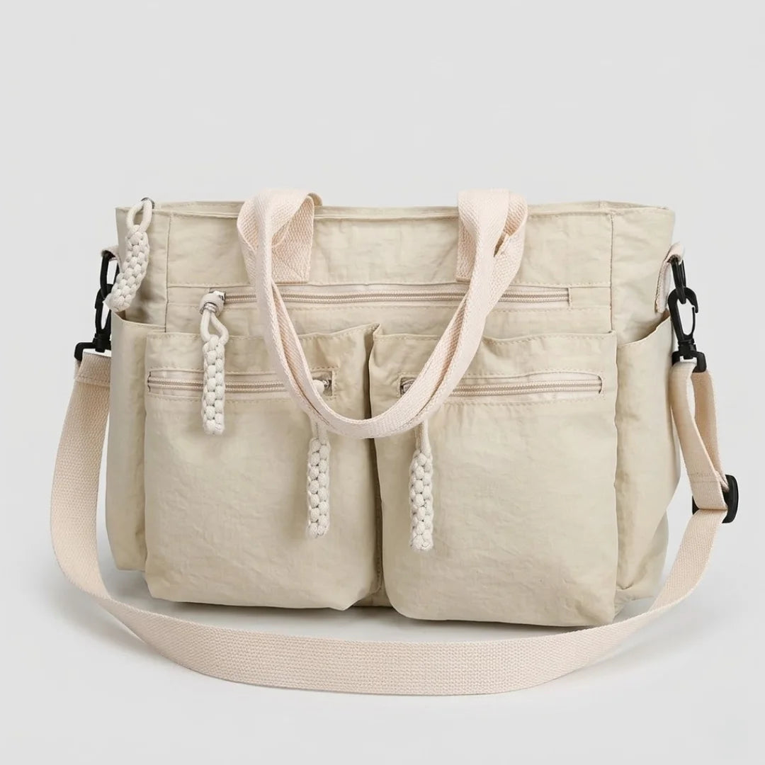 Nylon Tote Bag for Women - 2025 New Fashion Large Capacity Multi-Pocket Shoulder Bag/Crossbody Bag/Travel Bag