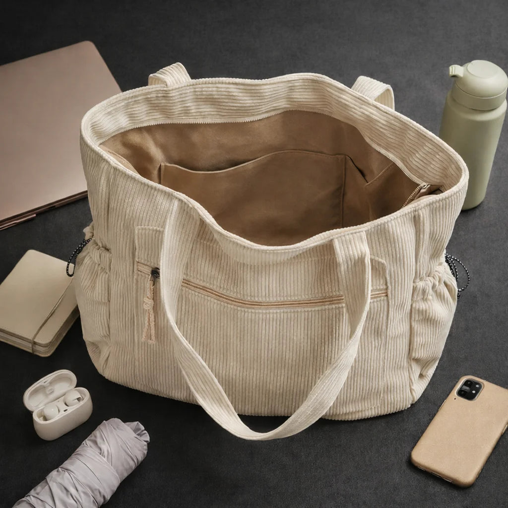 Corduroy Daily Tote