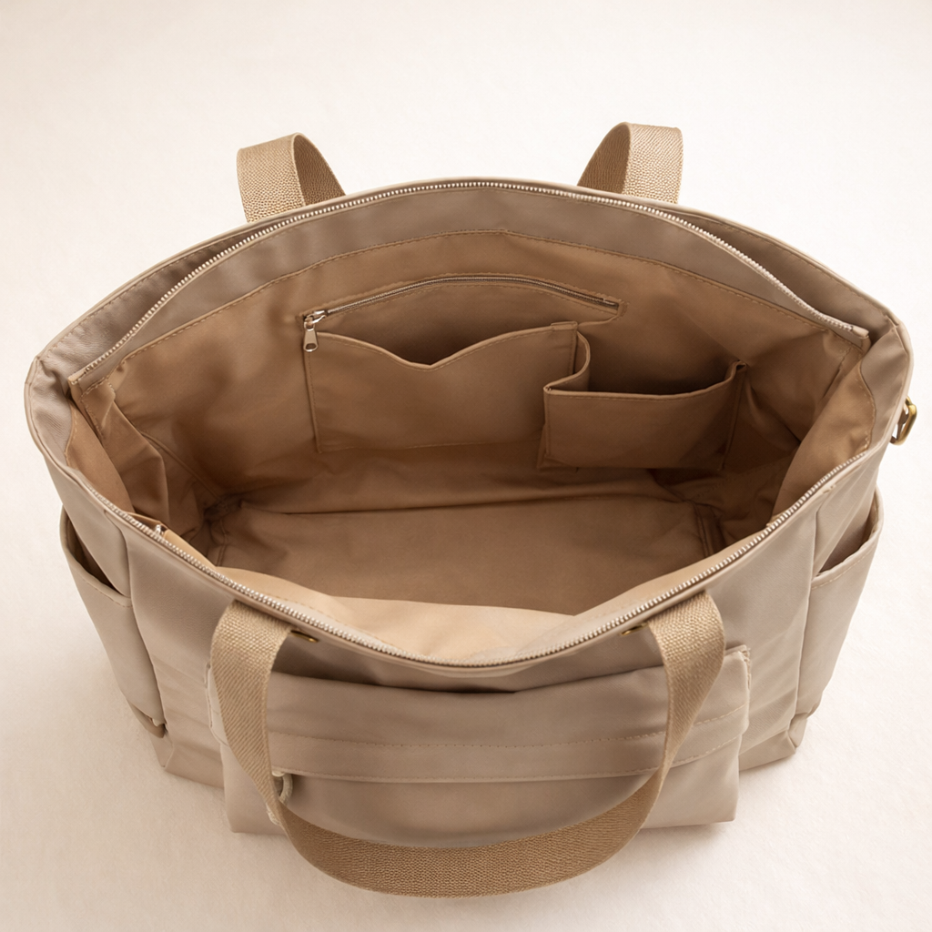 Women's Tote Bag with Pockets & Compartments — Vegan Leather